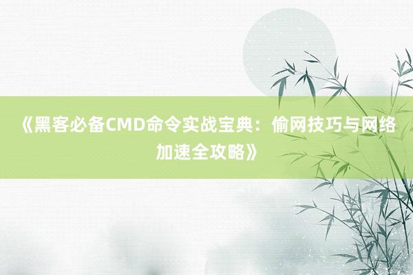 《黑客必备CMD命令实战宝典：偷网技巧与网络加速全攻略》